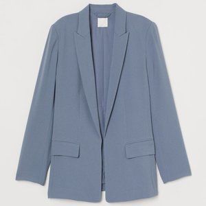 NWT H&M Long Jacket Blazer - Pigeon Blue